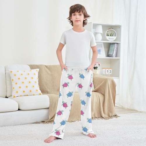 Boys' Pants Pink Blue Turtle Sea Animal Long Bottoms Jogger Pants Elastic Waist Trousers with Pockets S-XL3