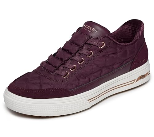 Listado de Tenis Vino Mujer - los preferidos. 47 Skechers Arch Fit Arcade-Cuddle Steps - Tenis sin Cordones para Mujer, Vino, 23.0 cm