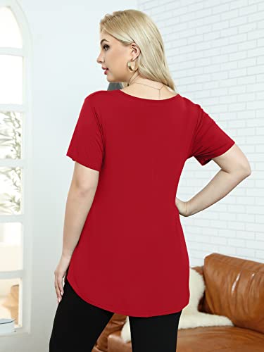 Image of BELAROI Women Plus Size Tops V-Neck Tunics Shirts