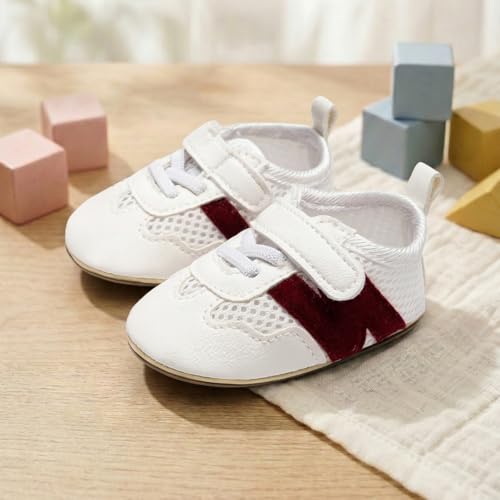 Image of Baby Boys Girls Sneakers Toddler Non-Slip Soft Rubber Sole First Walking Shoes Infant Newborn Crib Dress Shoes