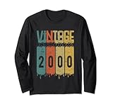 20 ° compleanno vintage 2000, regalo retrò di 20 anni maglia a manica