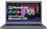 Jumper Laptop 13,3 Zoll, Office 365, Windows 10, 4 GB RAM, 64 GB SSD, Grafik Intel UHD, 2,4 G + 5 G WiFi, TF-Karte 256 GB erweiterbar, BT4.2, QWERTZ Deutscher Tastaturfilm, grau