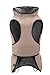 Hunter Hundemantel Uppsala, Farbe: Taupe, 2in1 Design mit herausknüpfbarem Innenfutter, wasserabweisend, reflektierende Paspeln, geschlossene Bauchseite, optimaler Sitz, Größe: 27,5