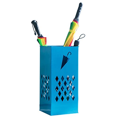 Porte-parapluie bleu en métal pour entrée ordonnée et bureau design