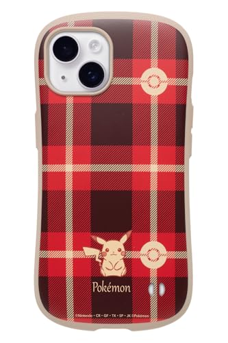 iFace First Class ポケットモンスター/ポケモン iPhone 14 ケース (チェック/レッド)【アイフェイス スマホケース アイフォン14 iphone14 カバー 耐衝撃 ストラップ装着可 ピカチュウ モンスターボール 】