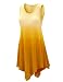 LL WT1053 Womens Round Neck Ombre Sleeveless Tunic Tank Top XXL YELLOW