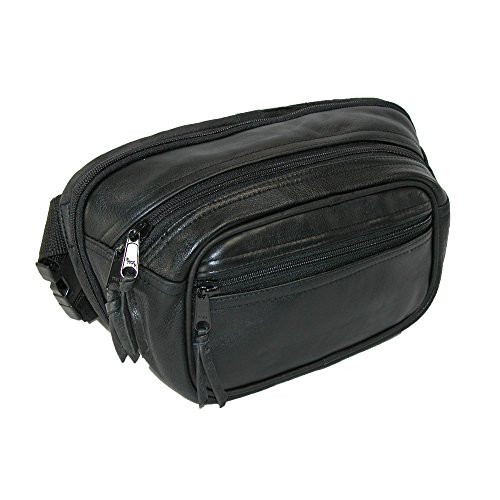 CTM Leather Concealed Carry Gun Waist Pack Holster, Medium (11 X 6.5 X 3.25)
