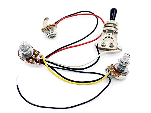 Wiring Harness for PRS ESP, LTD & Jackson Guitars - 1 Volume, 1 Tone, 3-Way Toggle Switch & Jack