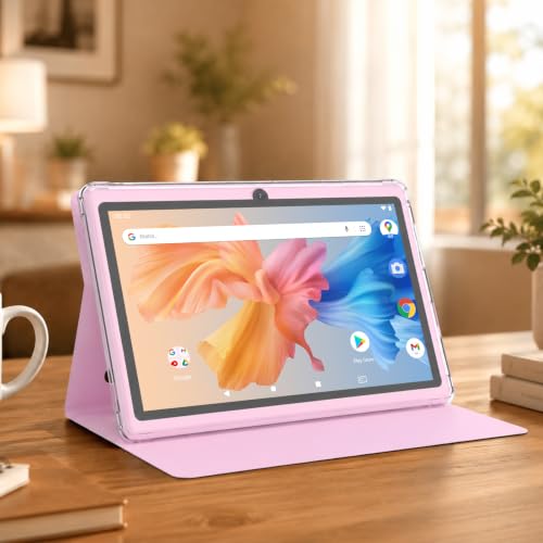 Image of DIGITHINK Tablet 7Inch Android 14.0 with Protective Case, 8GB(3+5GB Expand) RAM+ 32GB ROM, IPS Screen, Dual Camera, Bluetooth 5.0 WiFi Tab (Pink)