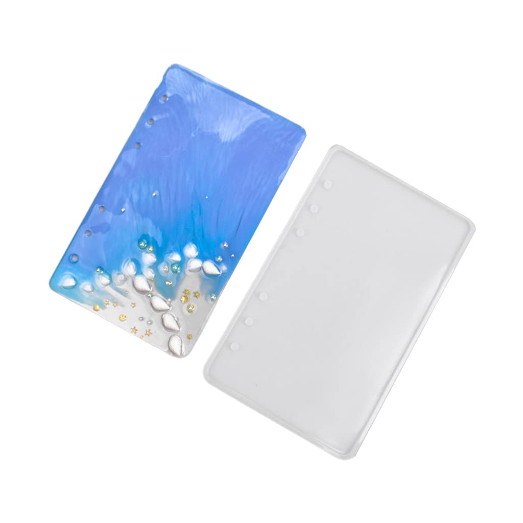Jazuaiao Notebook Cover Silicone Mold Unique Epoxy Resin Casting Agate Art Crystal Notebook Crystal Resin Silicone Molds