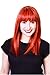Produktbild Prettyland braun orange Kupfer-rot Langhaare glatte Perücke Gerader Schnitt Bob Pony C734