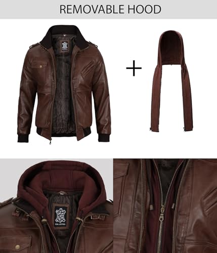 Image of Decrum Bomber Style Real Lambskin Leather Jackets for Men
