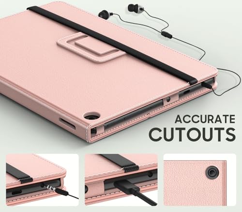 Image of MoKo Case for 10.1 inch Amazon Kindle Fire HD 10 & 10 Plus Tablet(13th /11th Generation, 2023 /2021 Release), Slim Folding Stand Cover with Auto Wake /Sleep, Rose Gold