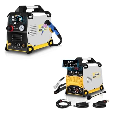 SSIMDER 50Amp Non-Touch Pilot ARC Plasma Cutter CUT 50PRO & SSIMDER 5 in 1 Plastic welding/Soldering iron/Flux MIG/Stick/TIG welding Machine Cover