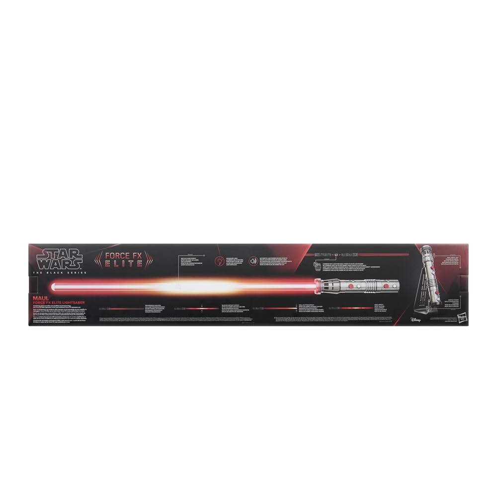 Star Wars The Black Series, Premium Force FX Elite elektroniczny miecz świetlny z zaawansowanymi światłami LED i efektami dźwiękowymi, od 14 lat