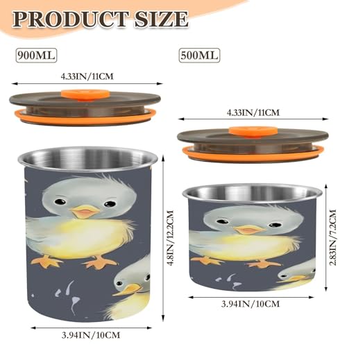 Contenedor hermético para café de acero inoxidable 500ml miniatura 3