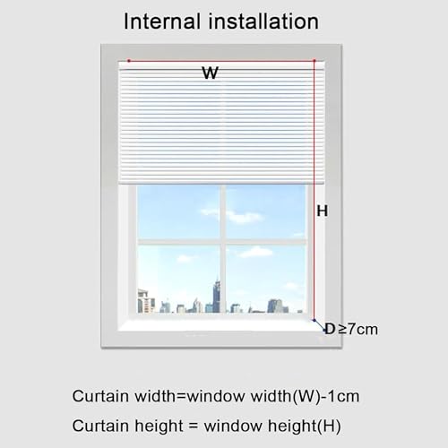 Persianas venecianas de aluminio sin taladrar, cortinas horizontales impermeables para ventana 4