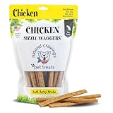 Natural Cravings Sizzle Sticks Jerky Dog Treats | 12 oz. Bag | Product of USA - Smells Great | Chicken