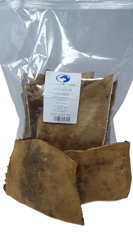Food4Pets Hirschhaut Platten – Natürlicher Kausnack für Hunde, getreidefrei, zahnpflegend & fettarm, 500 g Hundeleckerli