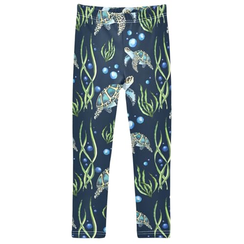 Piggy Pig Love Heart Print Girl's Leggings Soft Ankle Length Active Stretch Pants Bottoms Kids Dance Yoga Tights 4-10 Years