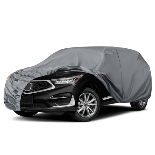 Image of Waterproof Premium Car Covers Replace for 2013-2025 Acura RDX, 10 Layers Heavy Duty with Cotton Liner Car Cover with Zipper Door, Windproof Bands for Snow Rain Dust Protection
