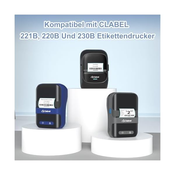 CLABEL Thermo Etiketten für 221B 220B 230B 320B Etikettendrucker – Bild 5