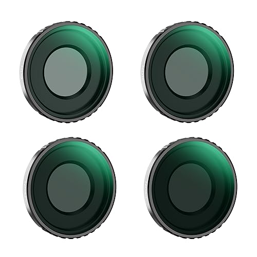 K&F Concept ND8 ND16 ND32 ND64 for DJI Osmo Action 5 Pro/Action 4, 4-Pack ND Filters Multi-Coated Neutral Density Accessories