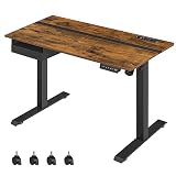 [Verstellbare Höhe & Memory-Funktion] Dieser Tisch ist zwischen 72 und 120 cm stufenlos höhenverstellbar und hat einen sehr niedrigen Geräuschpegel bei der Höhenverstellung (< 50 dB). Es können insgesamt 4 Höhen als Schnelleinstellung gespeichert werden