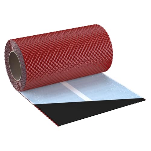 KAMINANSCHLUSSBAND FLEX 3D | Länge 5m | Breite 300mm | hochwertiges Aluminium und Butyl | Selbstklebend | Dach Wandanschlussband 3D Struktur (Kirsche RAL3011)