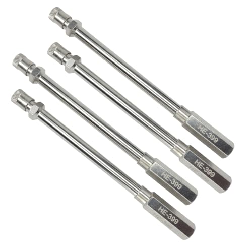 Haltec 4.25 Inch Long Valve Stem Extender Rods | Heavy Duty Tire Valve Extensions for Commercial Trucks RVs Trailers | Corrosion-Resistant Nickel Plated Finish