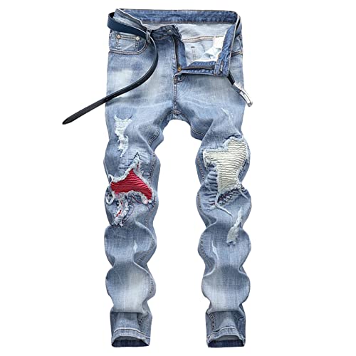 Pantalón de mezclilla para hombre con corte recto 38 miniatura 1