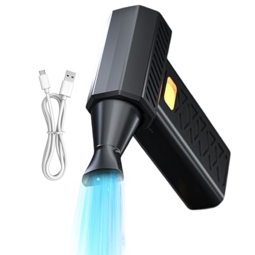 Soplador de nieve para coche – Plumero de aire eléctrico ajustable de 6 engranajes, ventilador de secadora de coche de alta potencia | Herramienta de limpieza de computadora para parabrisas de ventana