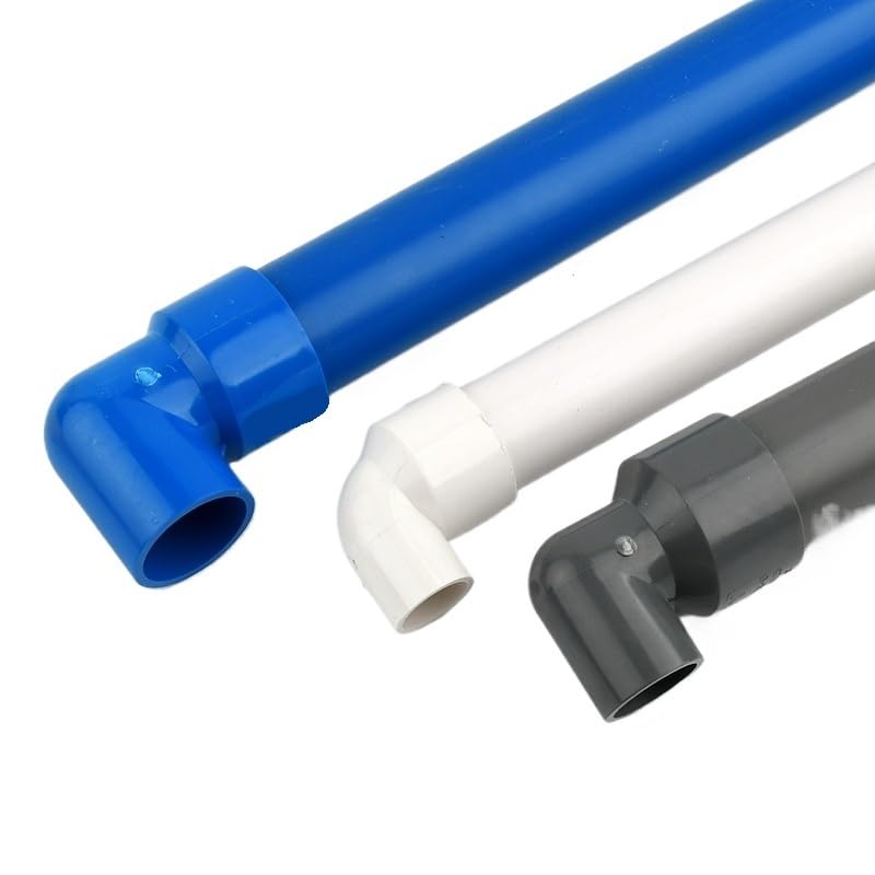 Conector de tubería de soldadura con disolvente métrico de 20,25,32,40,50,63 mm p/;vc 90°, codo reductor métrico solvente para acuario, estanque agrícola y jardín (63-25 mm, gris (2 piezas))