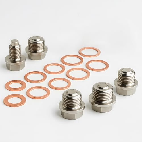 OxyGenie 5Pcs Steel Oil Drain Fill Plugs for Polaris Models
