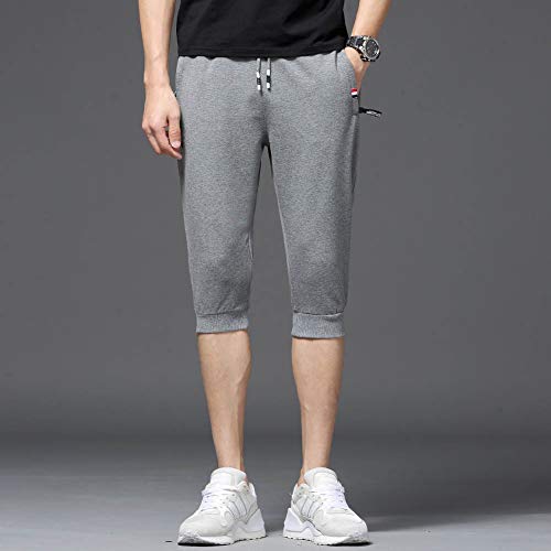 Shorts masculino de algodão com estampa de capri e calça de corrida 3/4 da yuyangdpb com cordão e bo