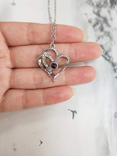 You in My Heart Forever 100 Languages I Love You Secret Message Gift Necklace for Mother 18" (3 Heart 3)3