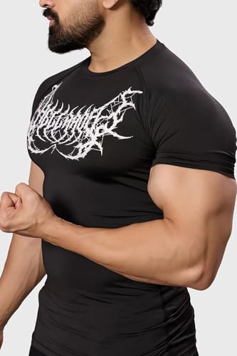 Image of FUAARK Mens Hellborn Compression Fit Polyester Tshirt