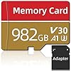 Memory Card with Adapter, 982GB TF Card for Expand Devices Space (Smartphone/Tablet/Drone/Camera), Full-HD c10 Memory Card, Waterproof Mini TF Card