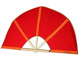  SAUNAGUT® Aufgussfächer Esche Plus, Farbe:orange+rot