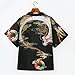 Generic Kimono Traditionnel Cardigan Imprimé Dragon Japonais Yukata Manteau Hommes Décontractée Plage Chemise Haut Hip Hop Harajuku Streetwear,D,L(Bust:112cm)