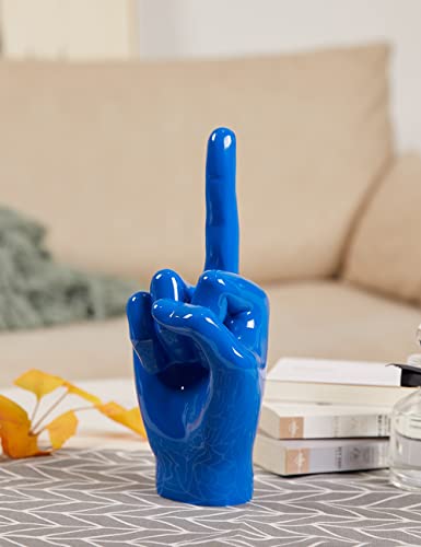 Estatua Decorativa de Mano con Gestos Azul 28 cm miniatura 4