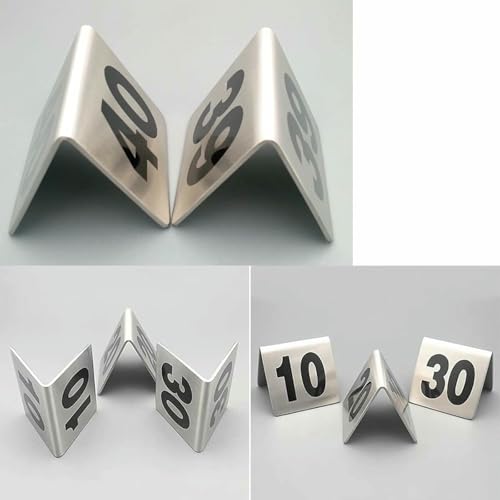Numéro de table pour mariage et café, numérotation double côté style tente en métal - 6