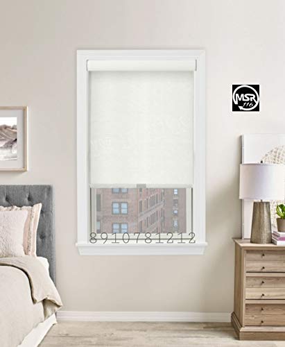 MSR 116Motorized Roller Blinds/Curtains and Shades for Home Furnishing(Balcony,Kitchen,Bedroom,Bathroom etc) White (4 ft(W)*5 ft(H))
