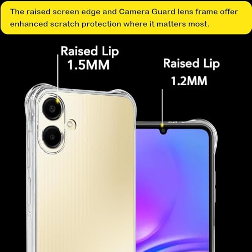 Image of REALCASE Silicone Samsung Galaxy A07 Back Cover Case, Scratch Resistant Protective Crystal Clear Transparent Shock Proof Bumper Back Cover Case for Samsung Galaxy A07