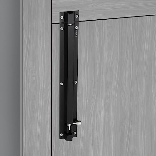 Image of Plantex Stainless Steel Tower Bolt /Tower Bolt for Home,Offices Doors and Windows /Tower Bolt for Main Door /Door Latch /Kundi /Chitakini /Door Latch for Windows - Pack of 2 (Black Finish, 12 inch)