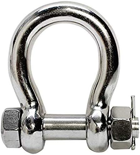 Prolinemax Marine Grade Stainless Steel Bow Shackle 5/8" with Cotter Pin Lock