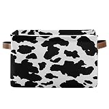 Storage Bins Cow Print Storage Basket Animal Milk Collapsible Storage Box Rectangular Laundry Organi