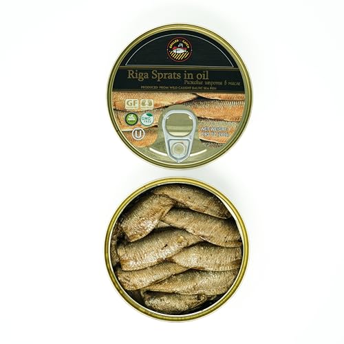 Grilled Catch Smoked Riga Sprats (5.6 Ounce (Pack of 6), Smoked)