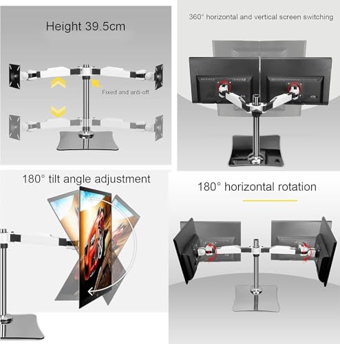 Support écran PC de 12 à 24 pouces entièrement orientable - 6