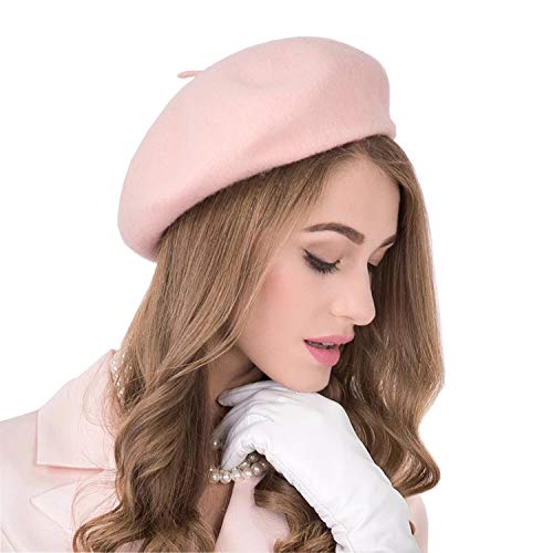 Image of Klong Women Wool Beret Hat French Style Solid Color